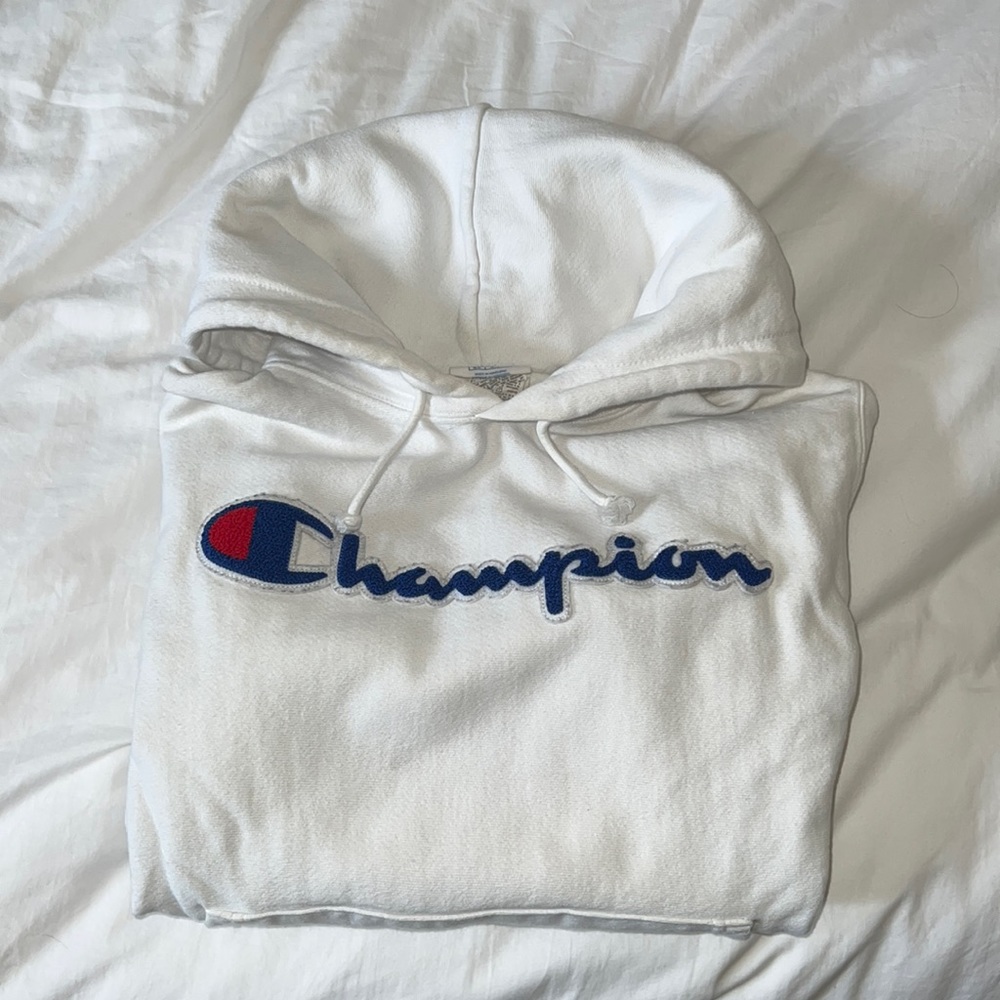 White champion hoodie